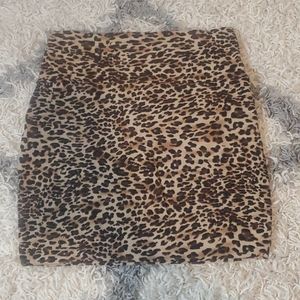 Cheetah print mini skirt